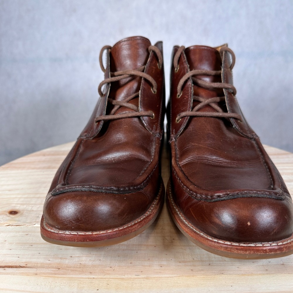 UGG Leighton Chukka Boots Mens 10 Brown Leather Good Moc Toe Lace Up 1001901 - Picture 2 of 16